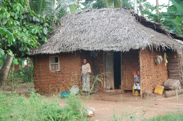 Tradycyjna chata wykonana z gliny i krowich odchodów
