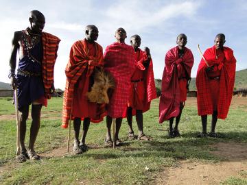 Masajowie z Parku Masai Mara