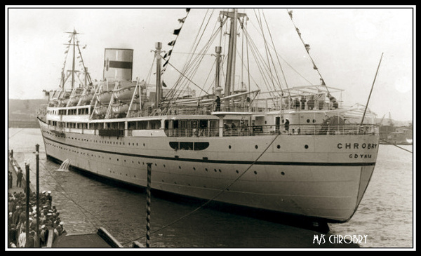 Legendarny MS Chrobry, który ostatni rejs odbył w 1939 roku z gdyńskiego portu do Buenos Aires