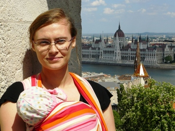 Z trzymiesięczną Hanią w Budapeszcie