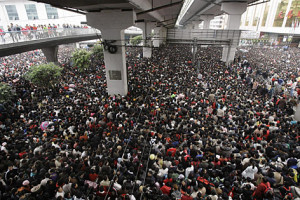 Tłok na chińskich dworcach