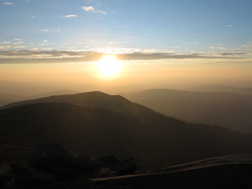 Zachód słońca na Babiej Górze, Beskid Żywiecki