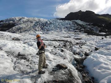 W końcu dotarłam na lodowiec, i to nie byle jaki - największy w Europie!Vatnajokull, Islandia.