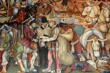 Mural w Pałacy Narodowym w Mieście Meksyku autorstwa Diego de Rivery.