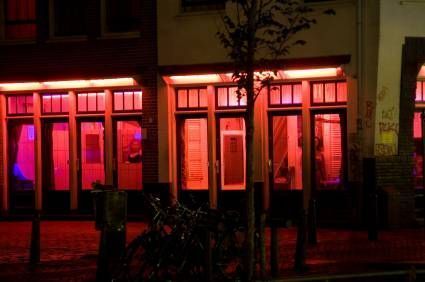 Dzielnica Czerwonych Latarni w Amsterdamie