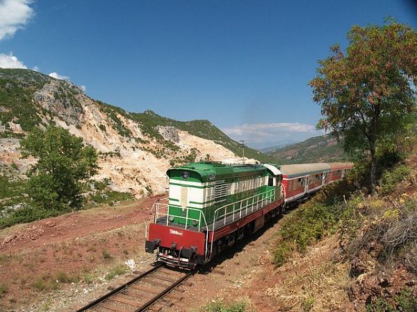 Pociąg w Albanii, relacja Pogradec - Kukes