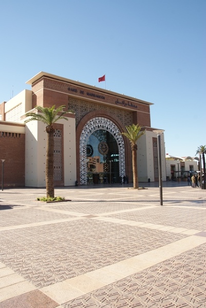 Dworzec kolejowy w Marrakeszu.