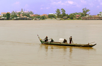 Rzeka Mekong w Phnom Penh, Kambodża